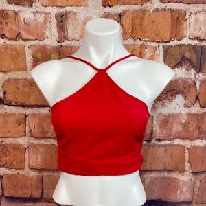 NWOT  “Leith” crop top in red.